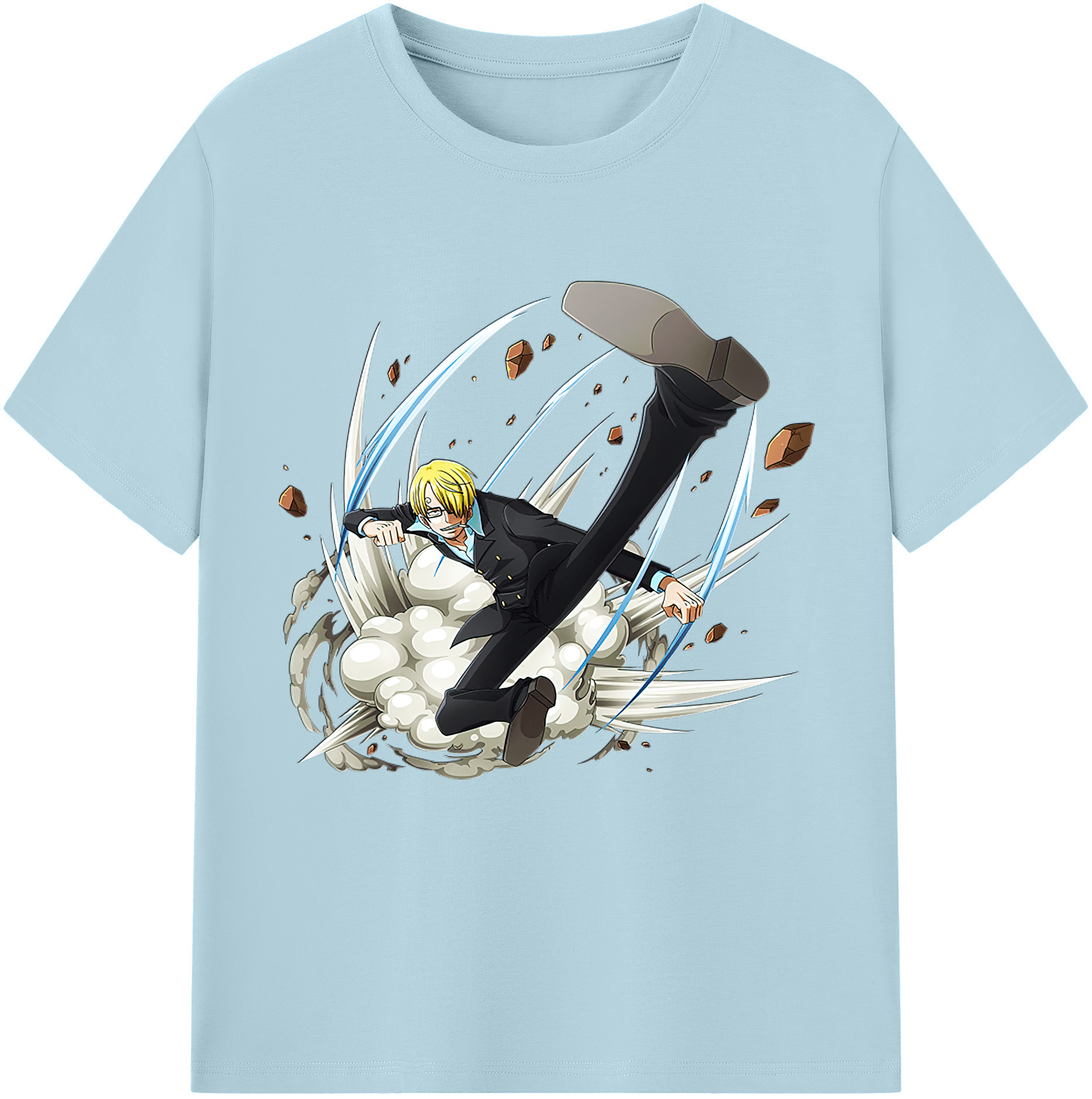 ワンピース サンジ ONE PIECE Sanji 綿100％半袖Tシャツ（フロントプリント）